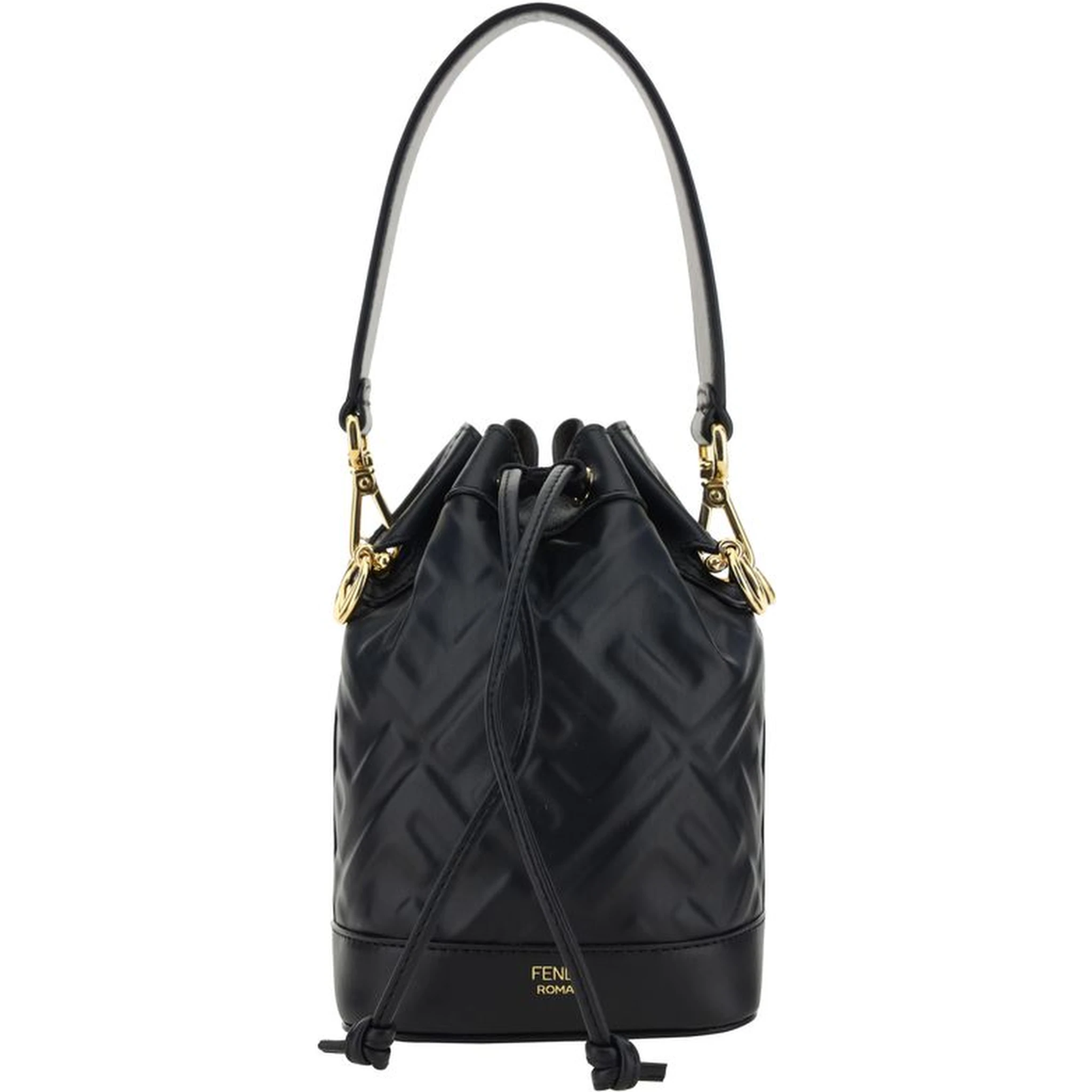 Black Polyamide Backet Bag