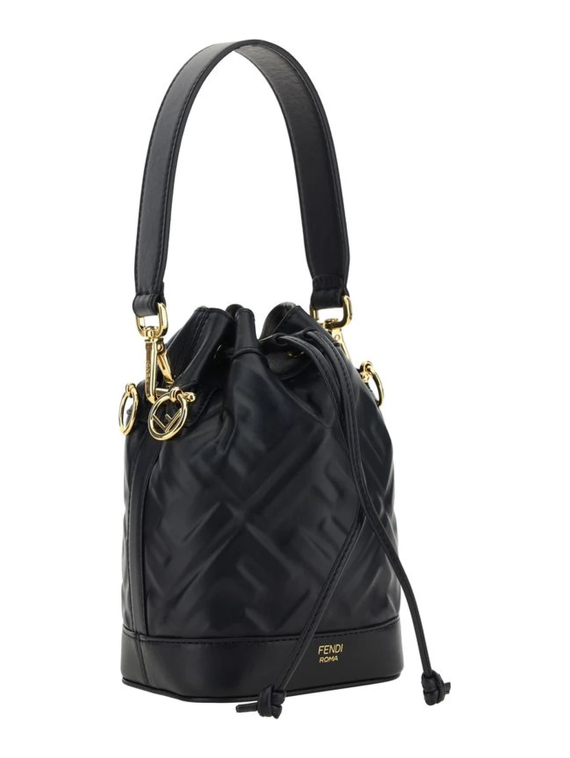 Black Polyamide Backet Bag
