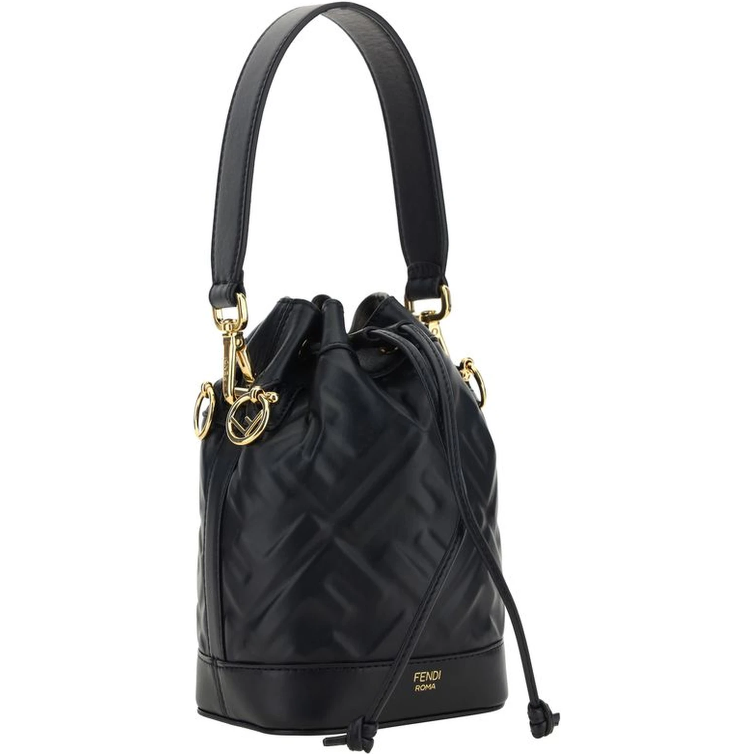 Black Polyamide Backet Bag