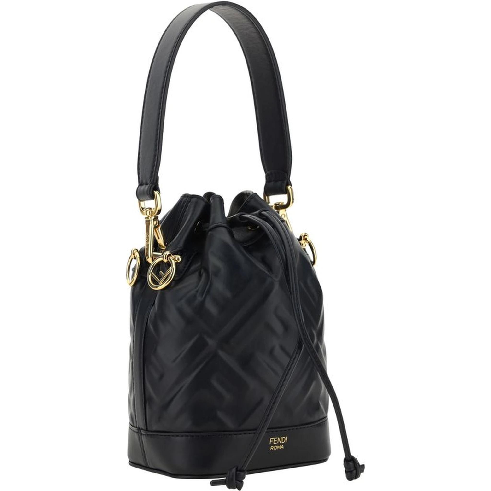 Black Polyamide Backet Bag