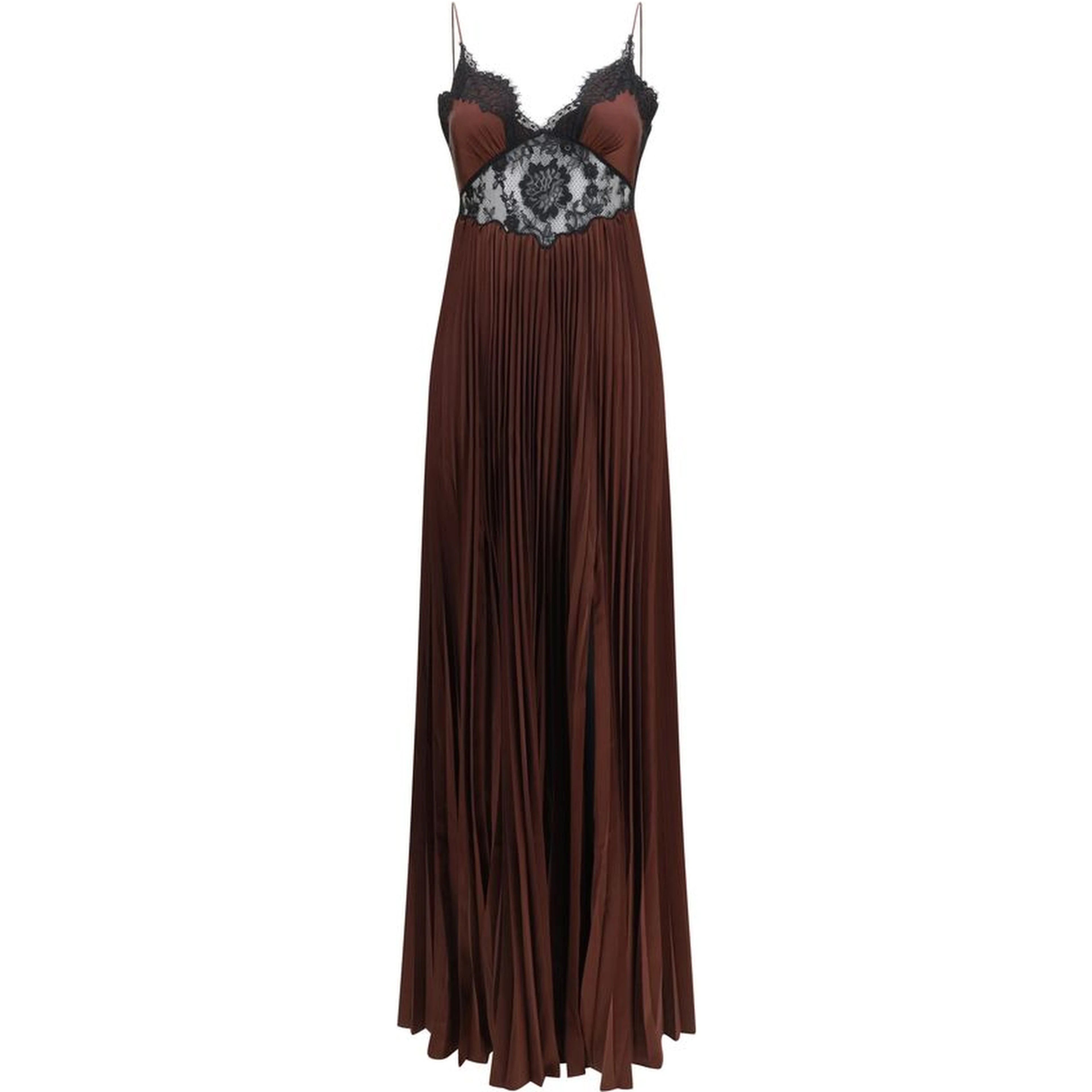 Brown Polyester Casual Dress