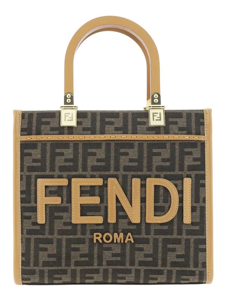 Brown Polyester Shoulder Bag