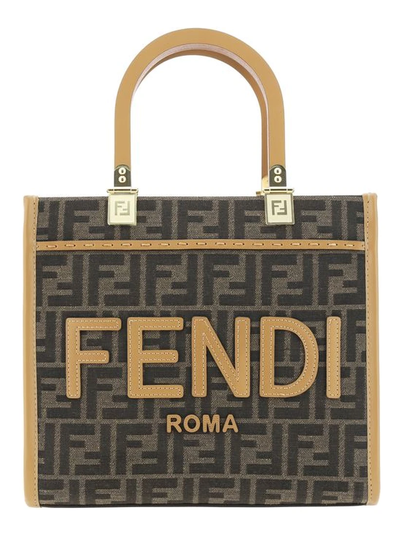 Brown Polyester Shoulder Bag