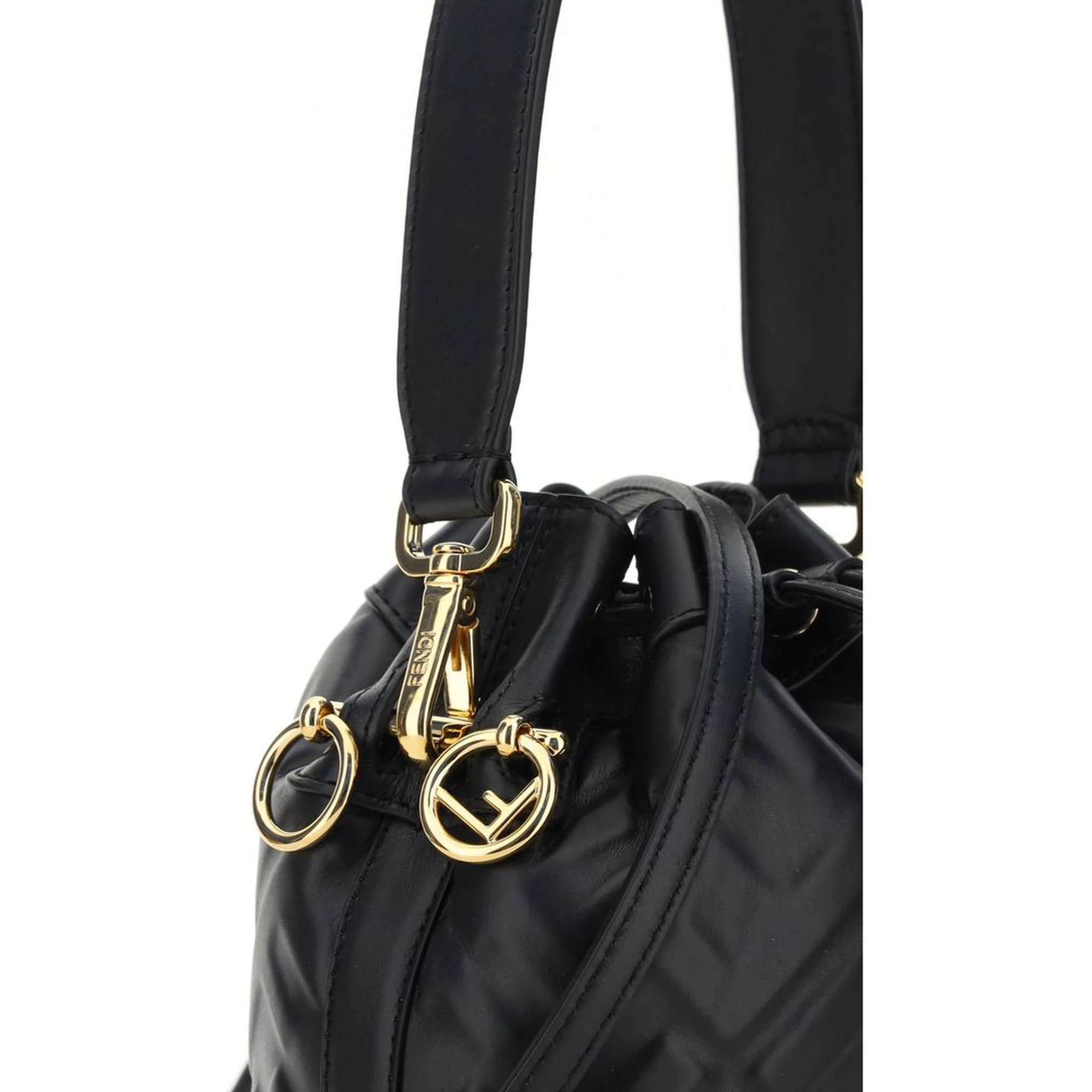 Black Polyamide Backet Bag