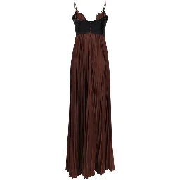 Brown Polyester Casual Dress