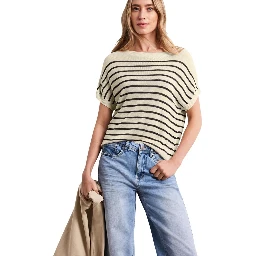 Beige Viscose Sleeveles Sweater
