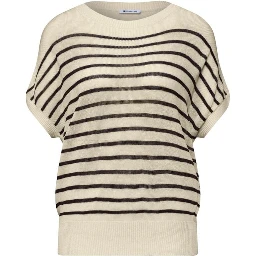 Beige Viscose Sleeveles Sweater