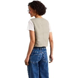 Beige Linen Waistcoat