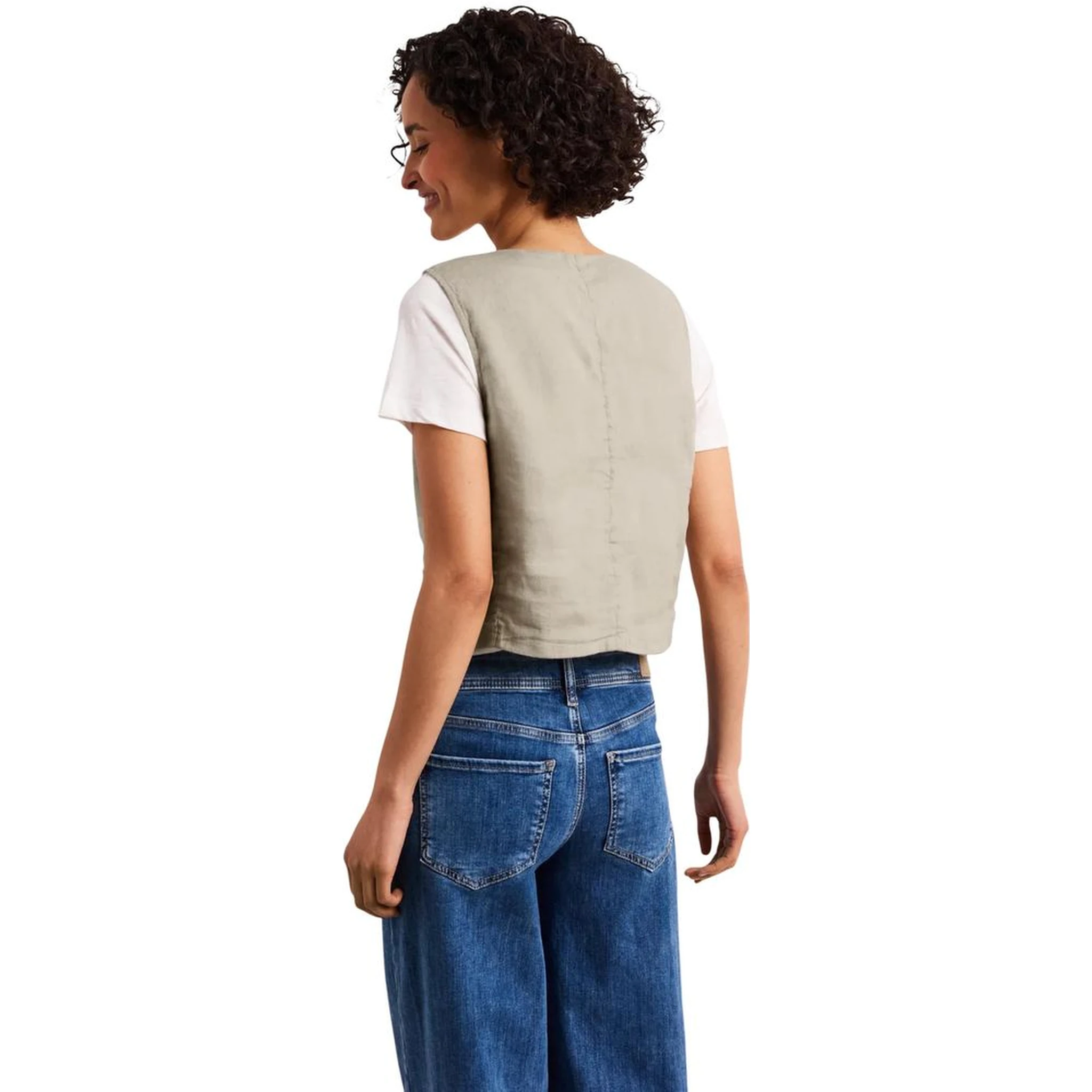 Beige Linen Waistcoat