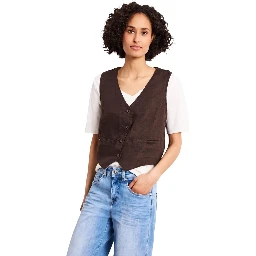 Brown Linen Waistcoat