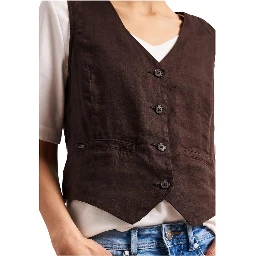 Brown Linen Waistcoat