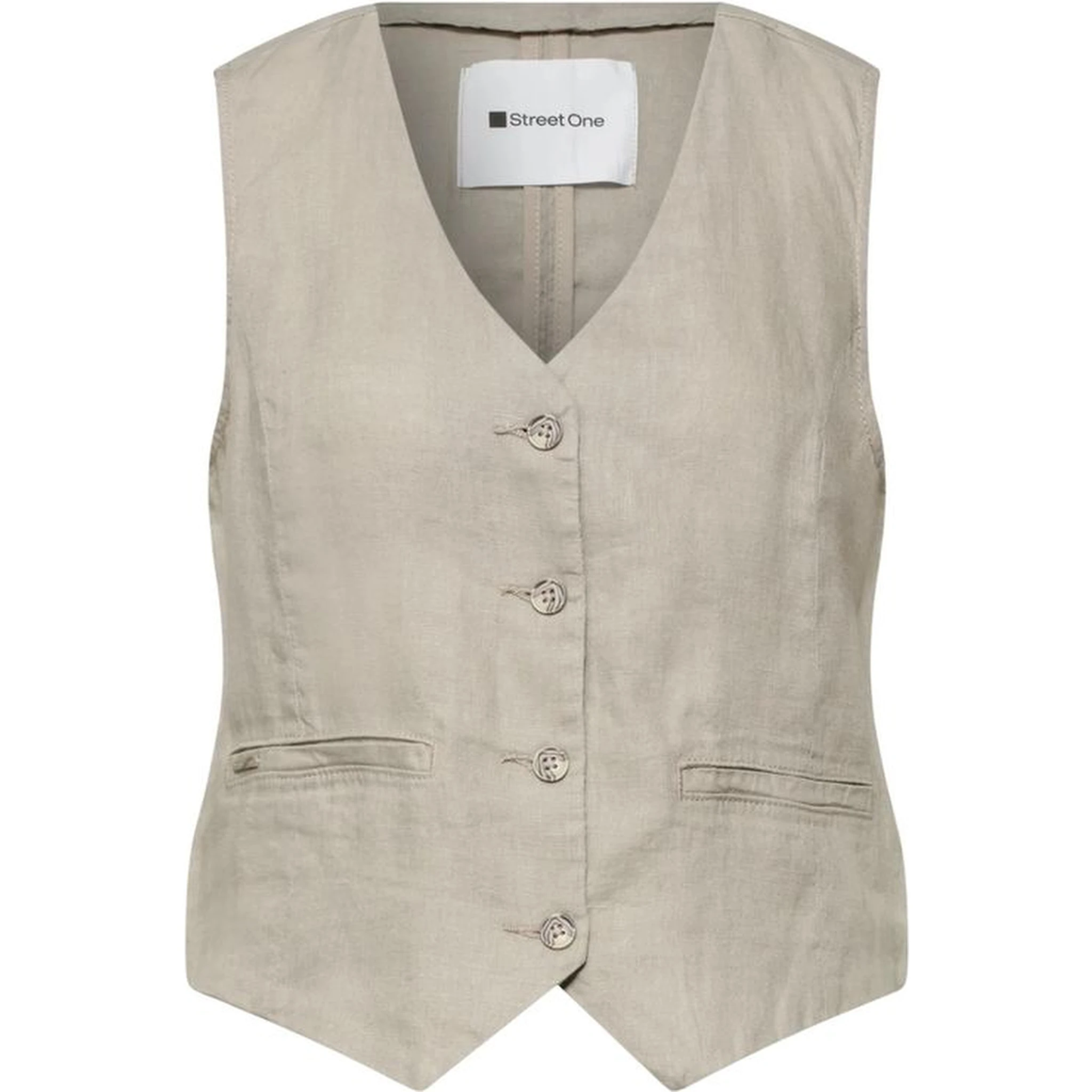 Beige Linen Waistcoat
