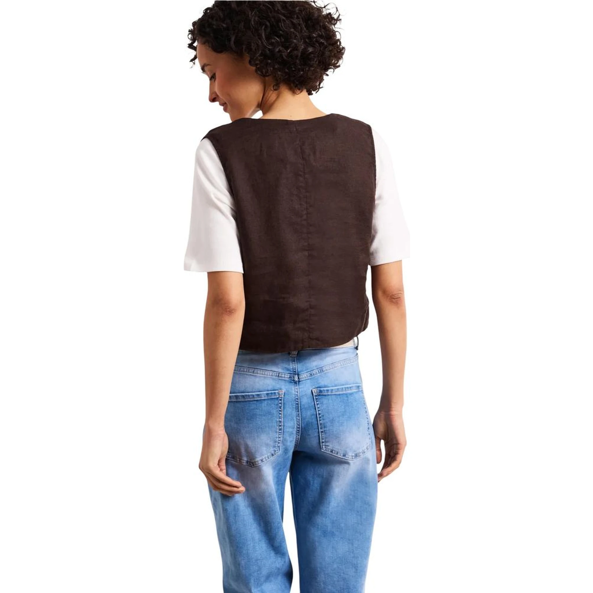 Brown Linen Waistcoat