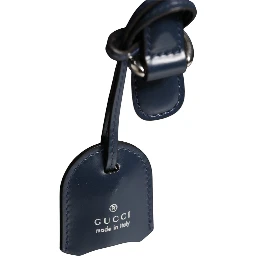 Blue Smooth Leather Lady Lock Shouler Bag