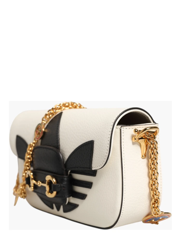 Gucci x Adidas Horsebit 1955  White Black Calfskin Leather Shoulder Bag alternative