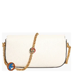 Gucci x Adidas Horsebit 1955  White Black Calfskin Leather Shoulder Bag