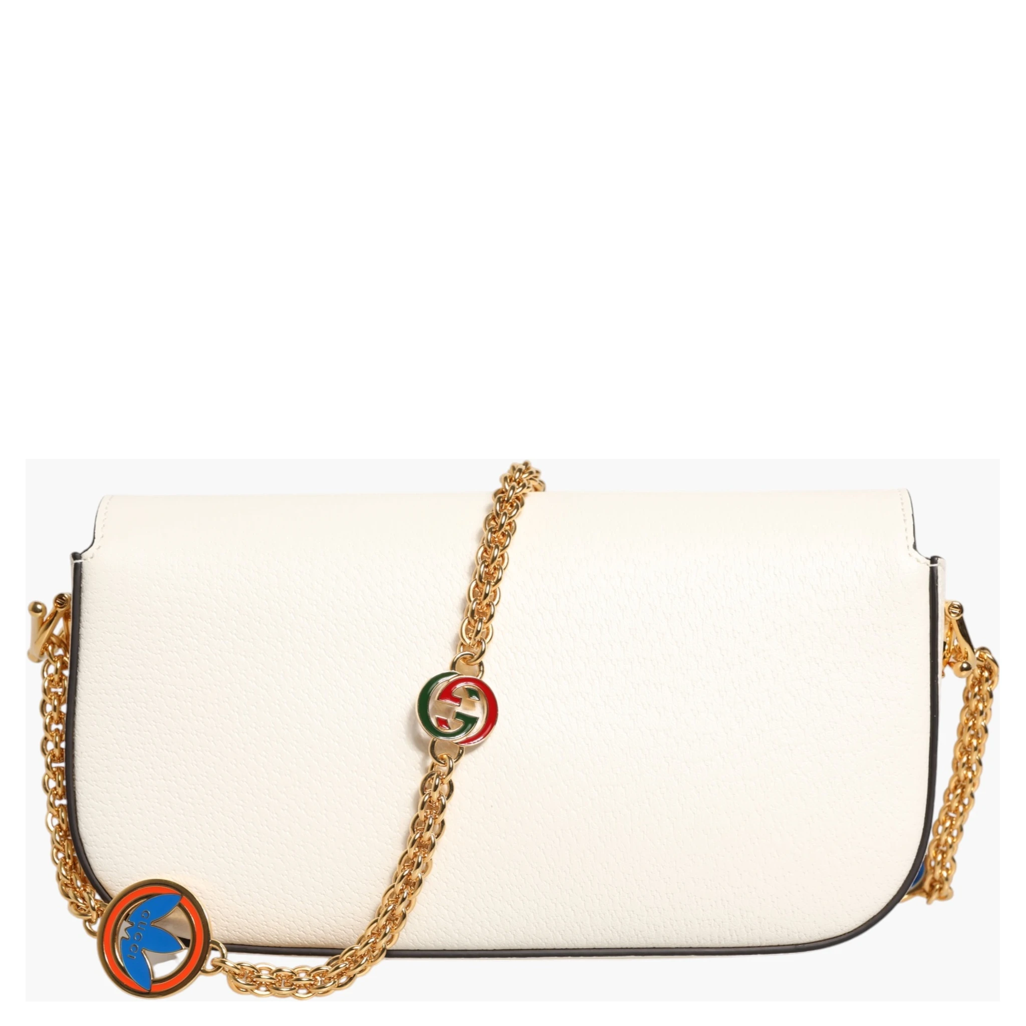 Gucci x Adidas Horsebit 1955  White Black Calfskin Leather Shoulder Bag