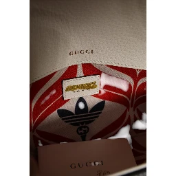 Gucci x Adidas Horsebit 1955  White Black Calfskin Leather Shoulder Bag
