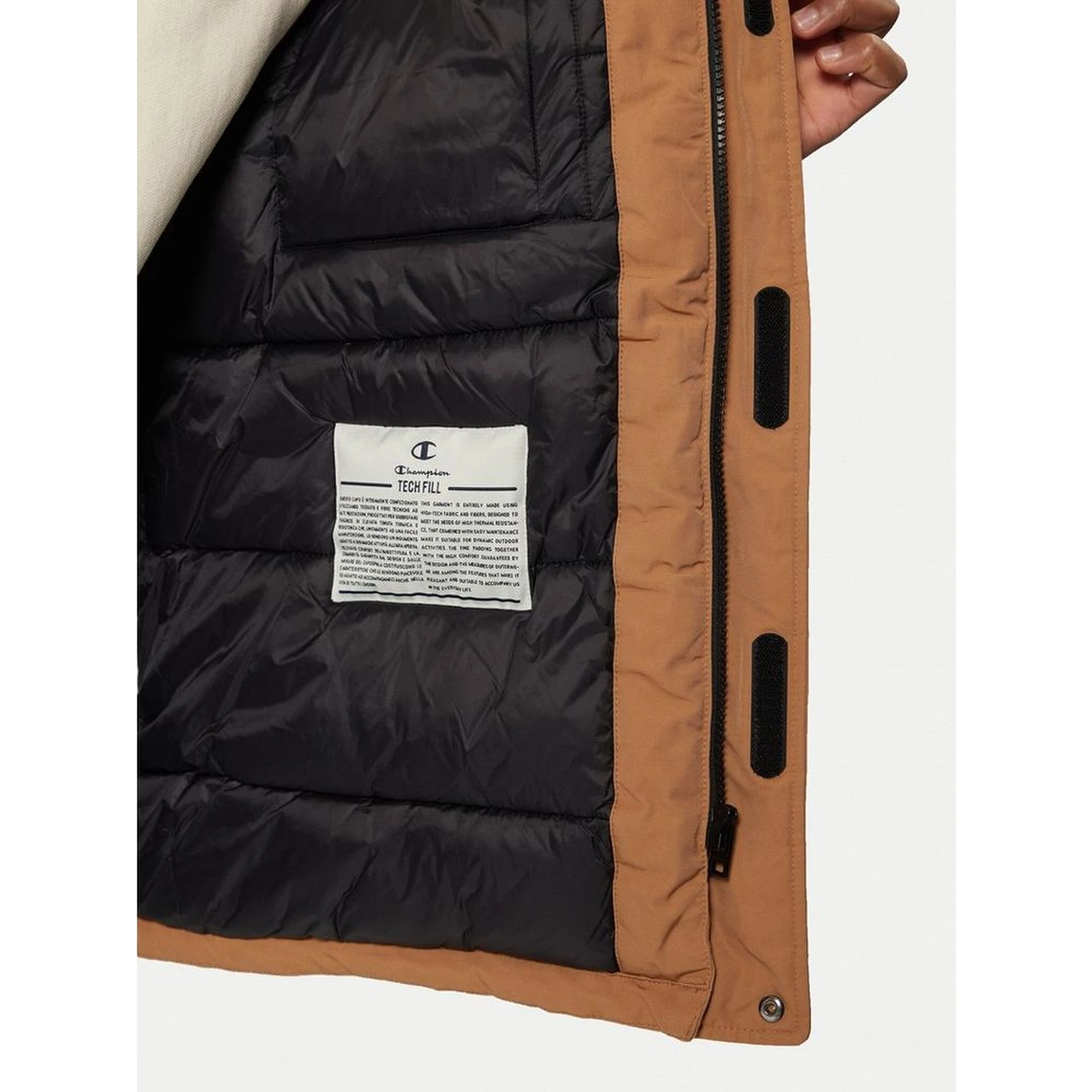 Brown Polyester Parka