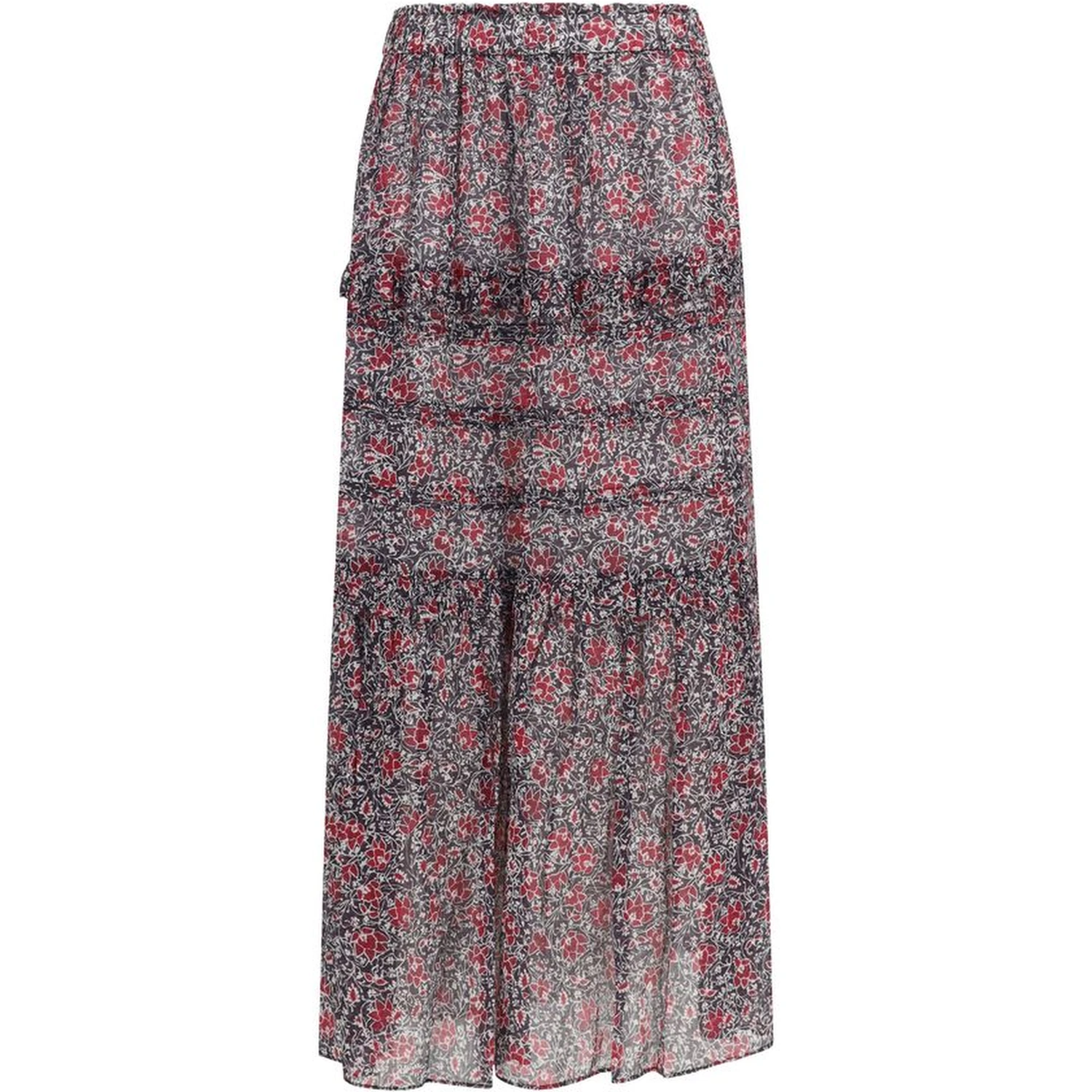 Purple Cotton Long Skirt