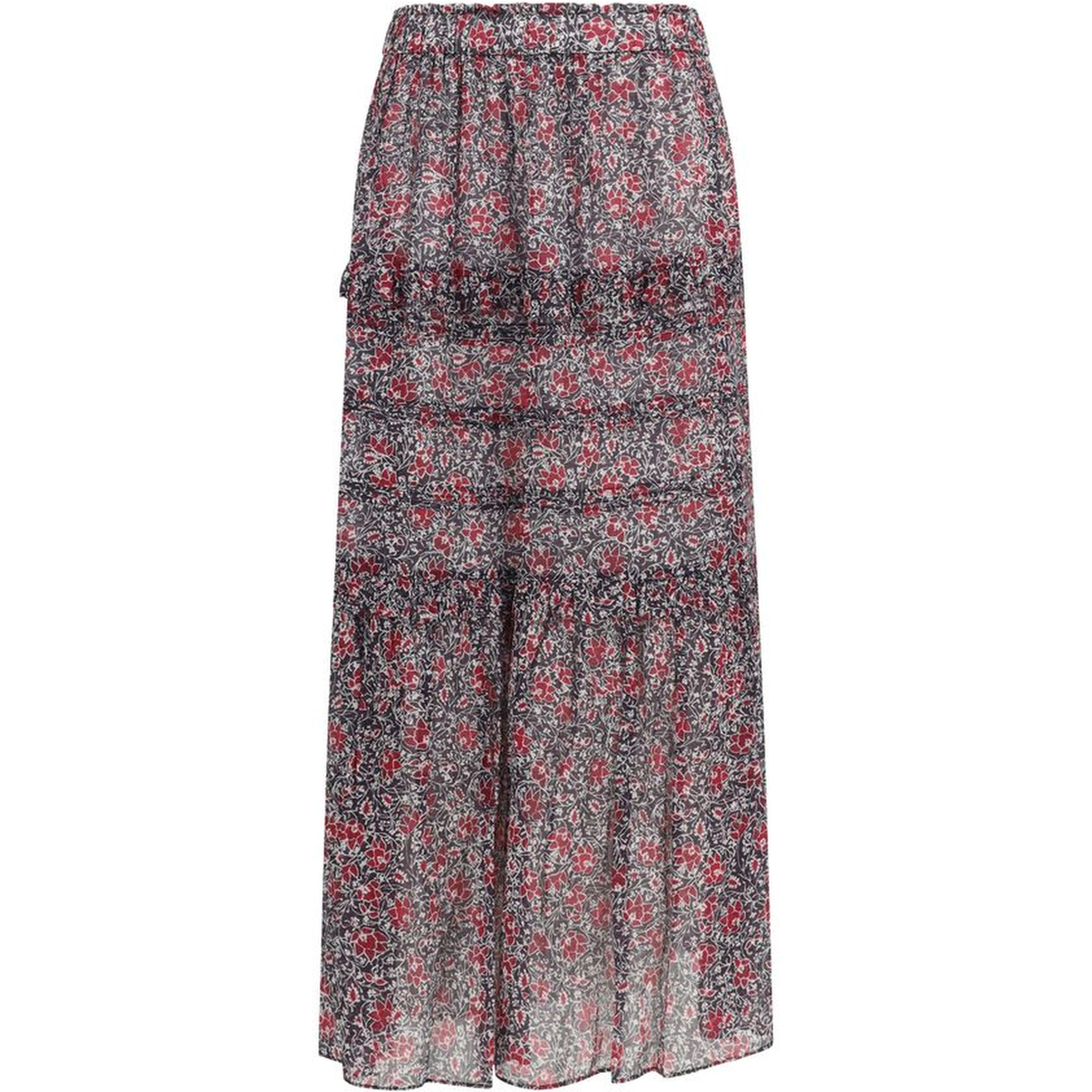 Purple Cotton Long Skirt