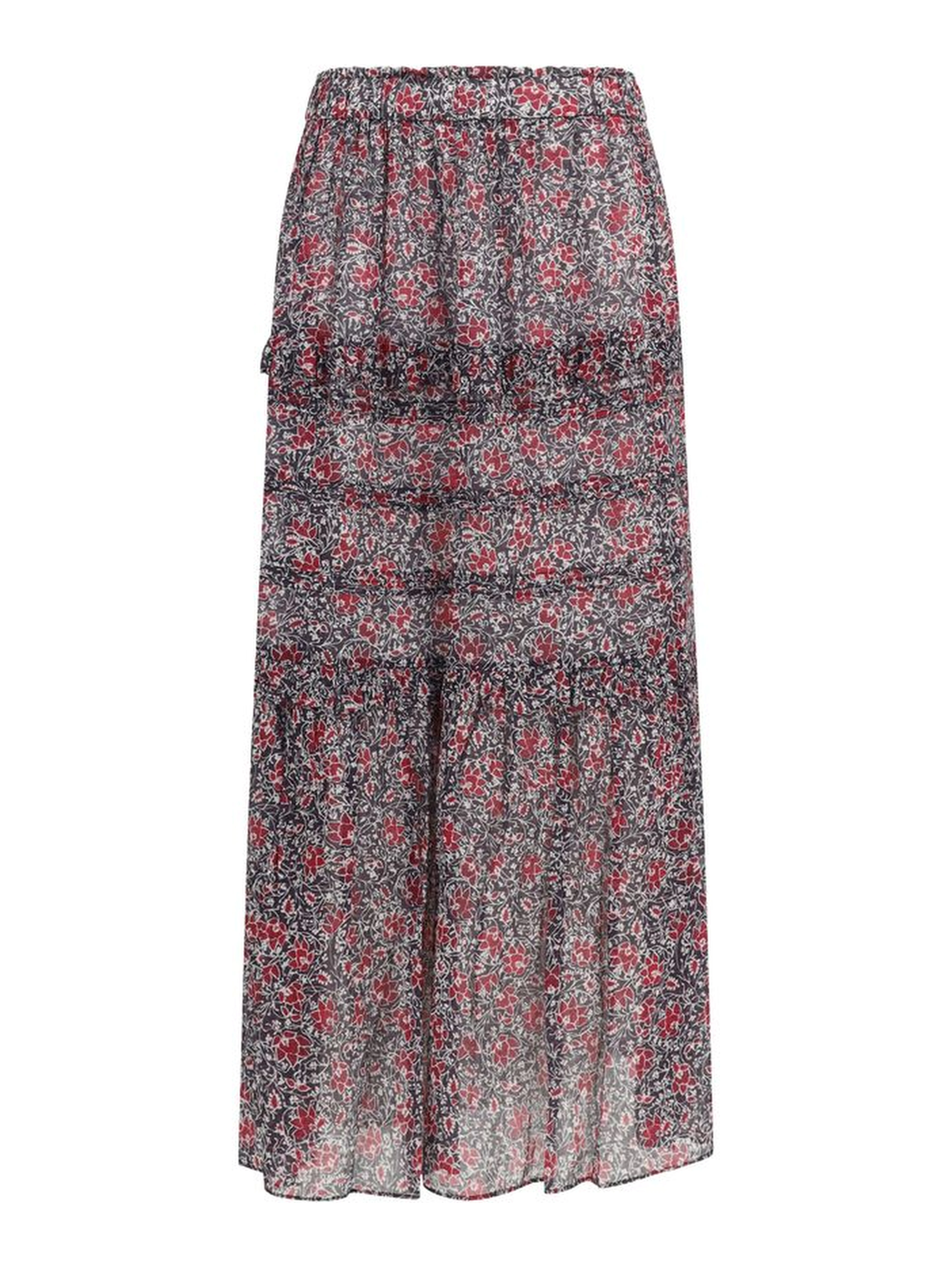Purple Cotton Long Skirt