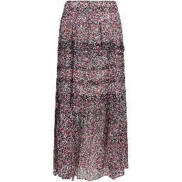 Purple Cotton Long Skirt