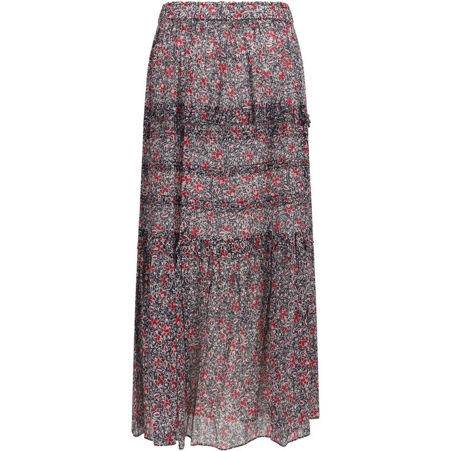 Purple Cotton Long Skirt
