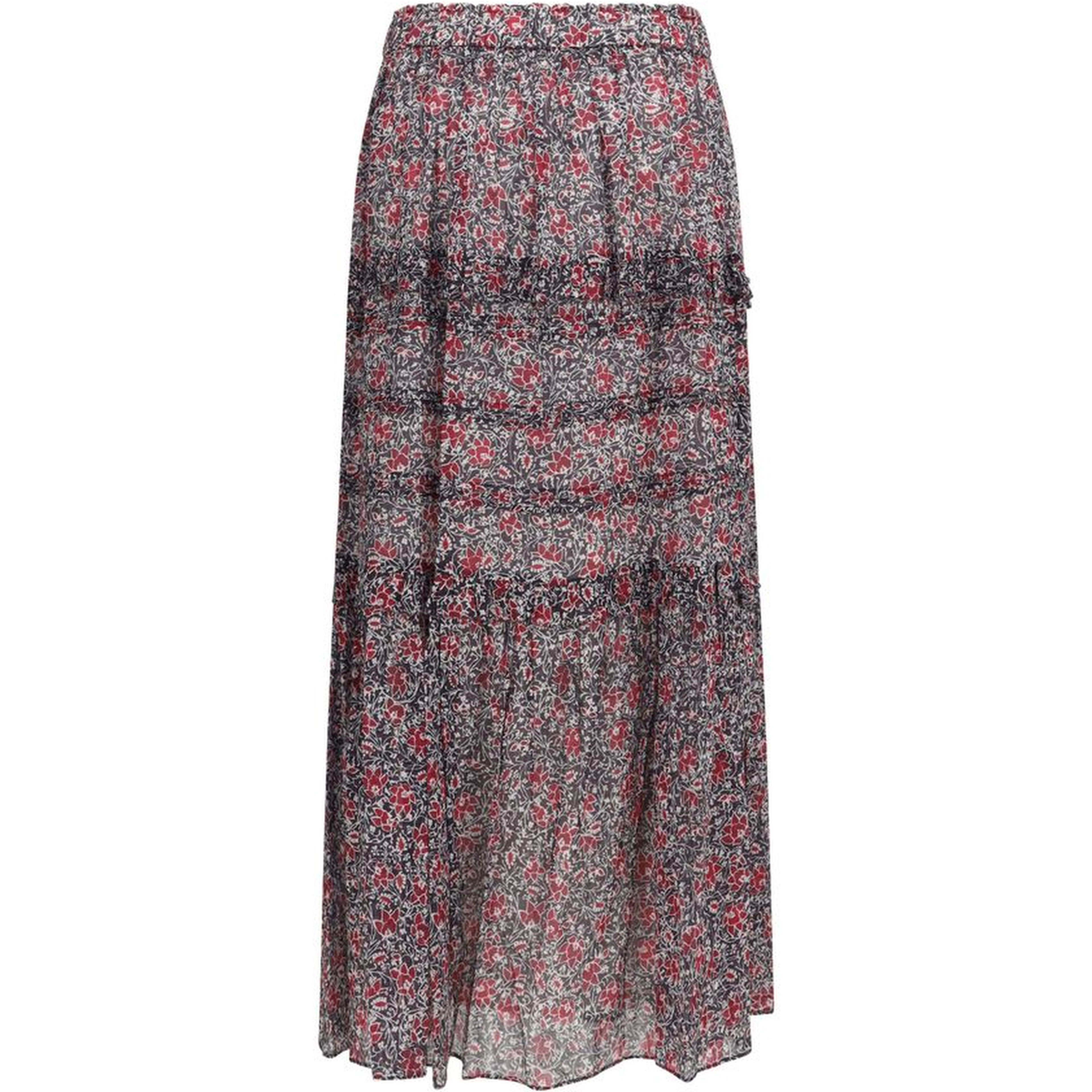 Purple Cotton Long Skirt