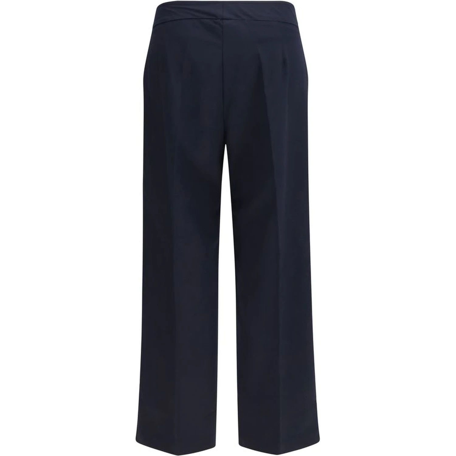 Blue Polyester Casual Pants