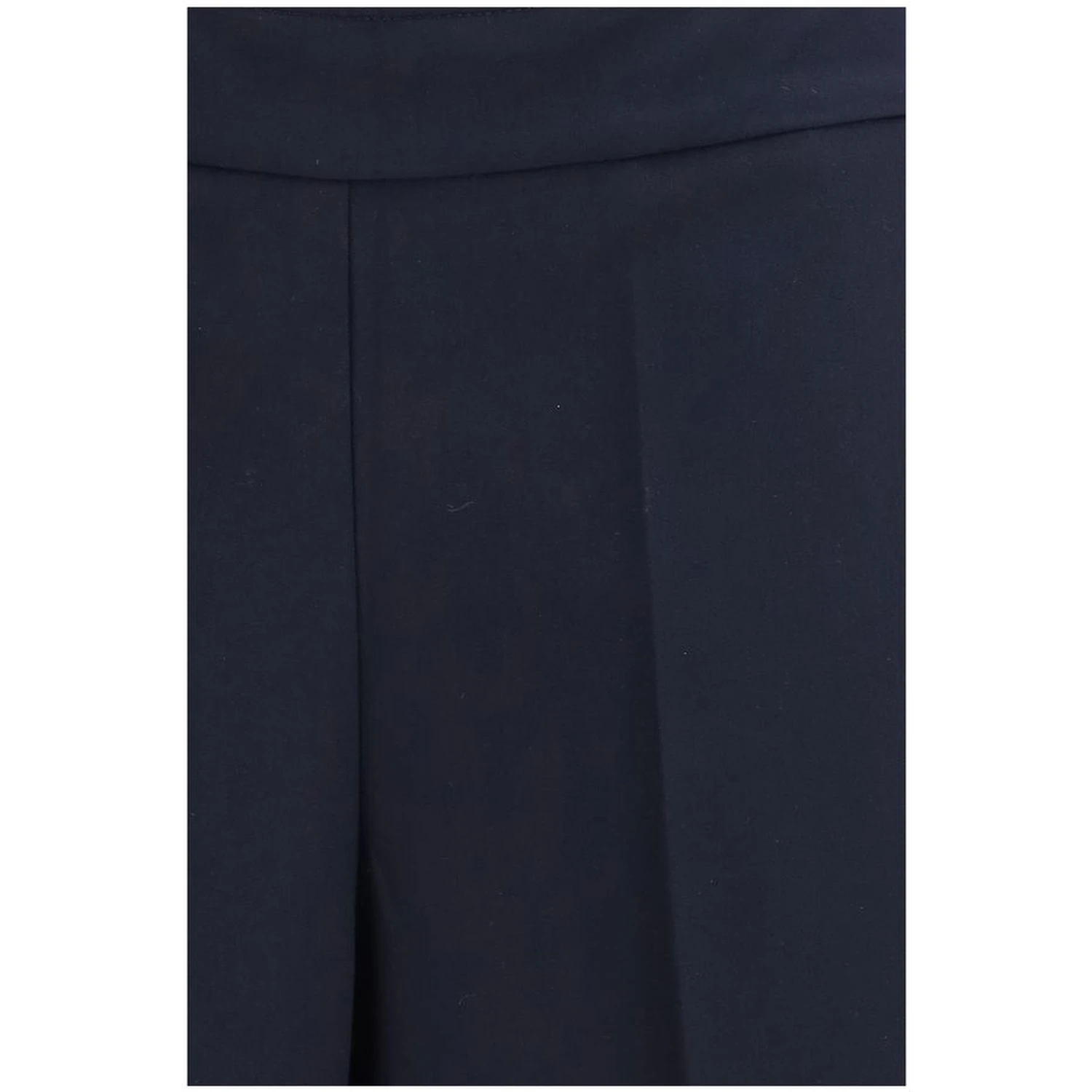 Blue Polyester Casual Pants