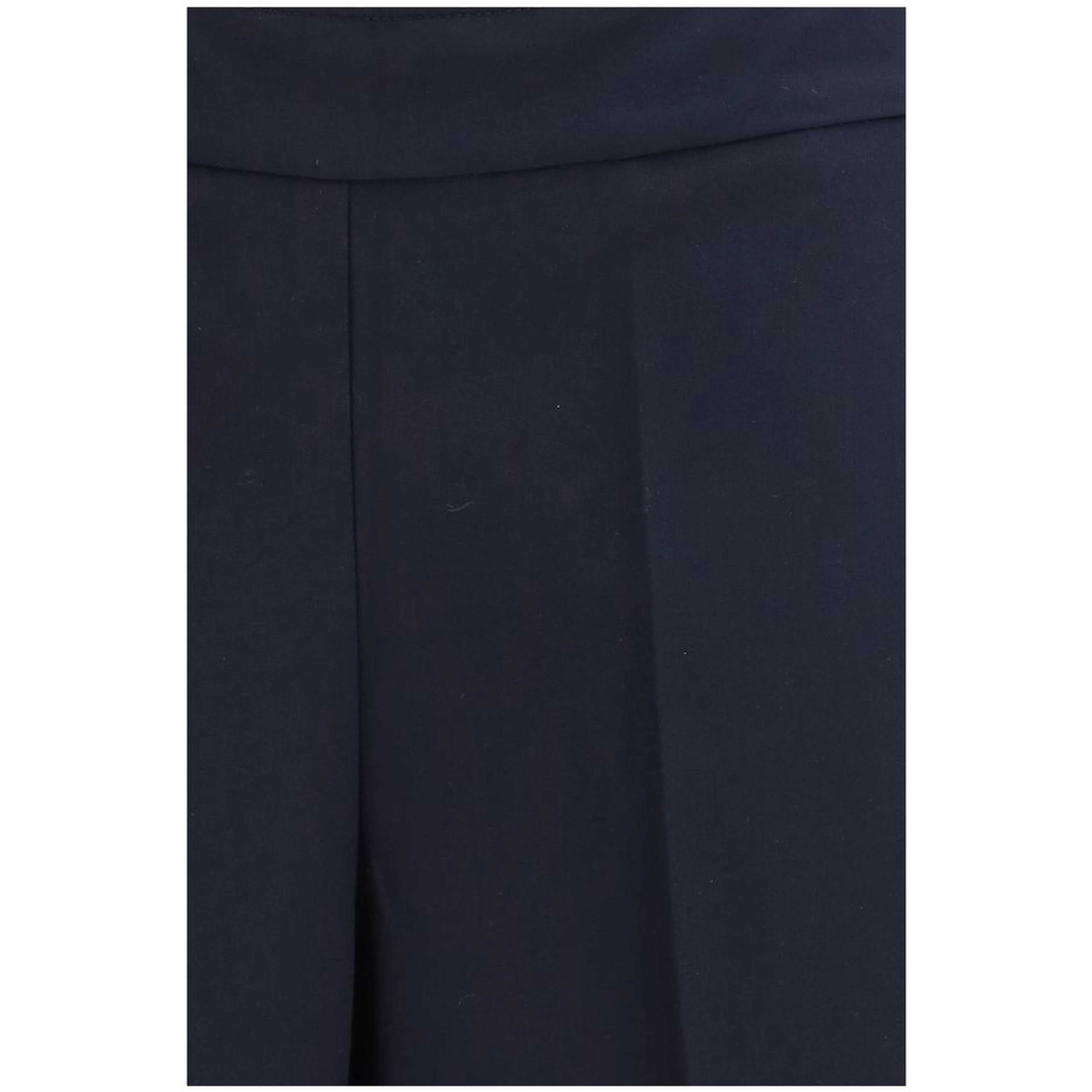 Blue Polyester Casual Pants