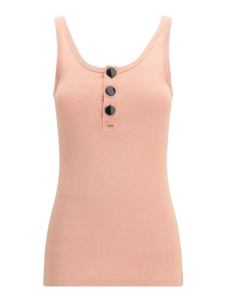 Multicolor Cotton Sleeveles T-Shirt