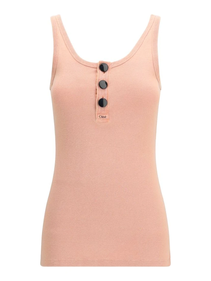 Multicolor Cotton Sleeveles T-Shirt