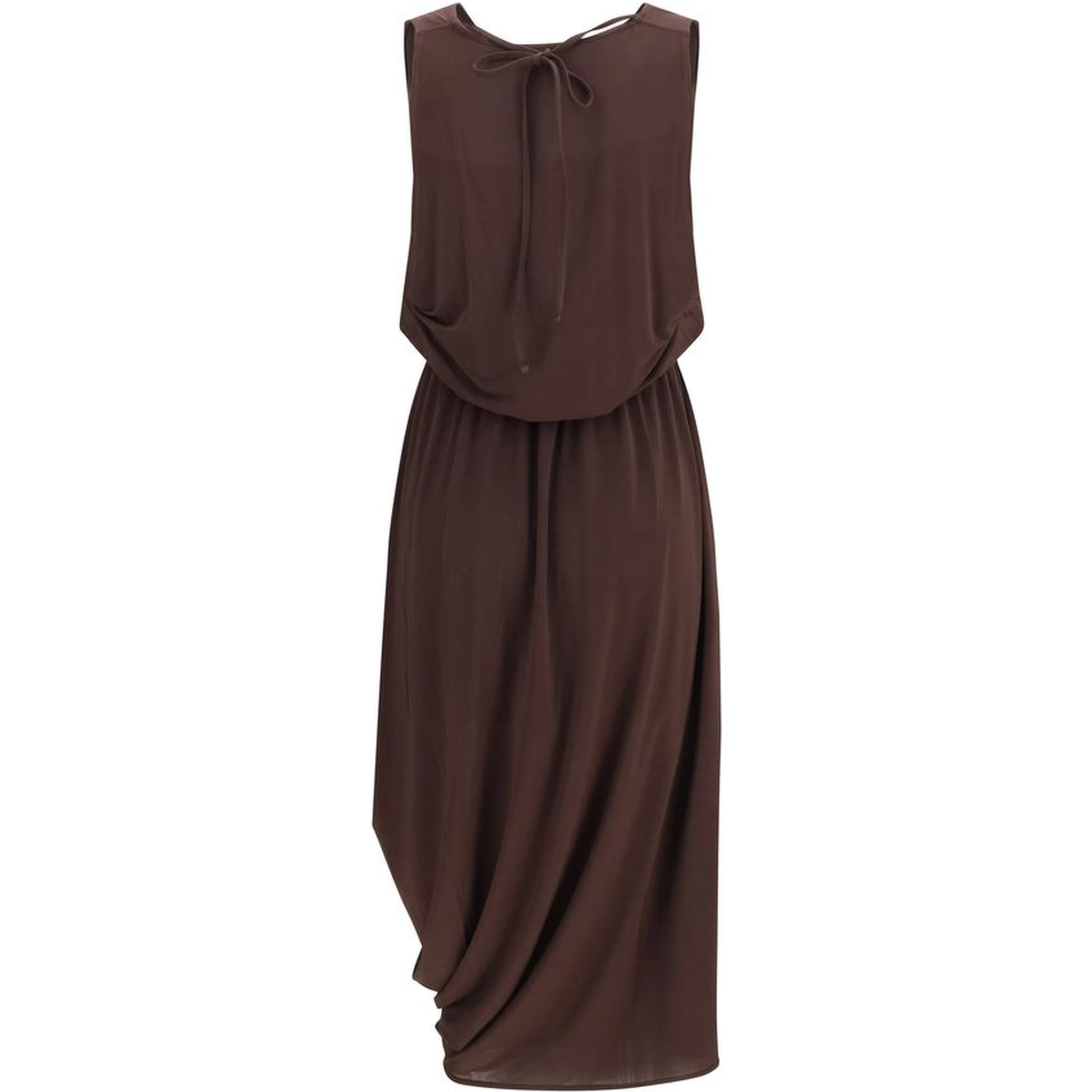 Brown Viscose Casual Dress