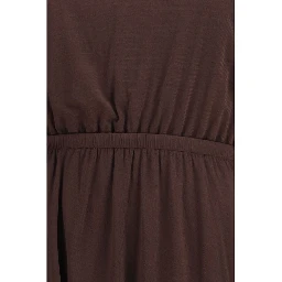 Brown Viscose Casual Dress