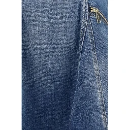Blue Cotton Casual Dress