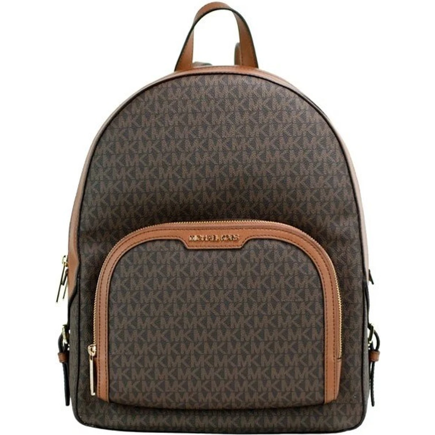 Michael Kors Jaycee Large Brown Signature PVC Shoulder Backpack Bookbag