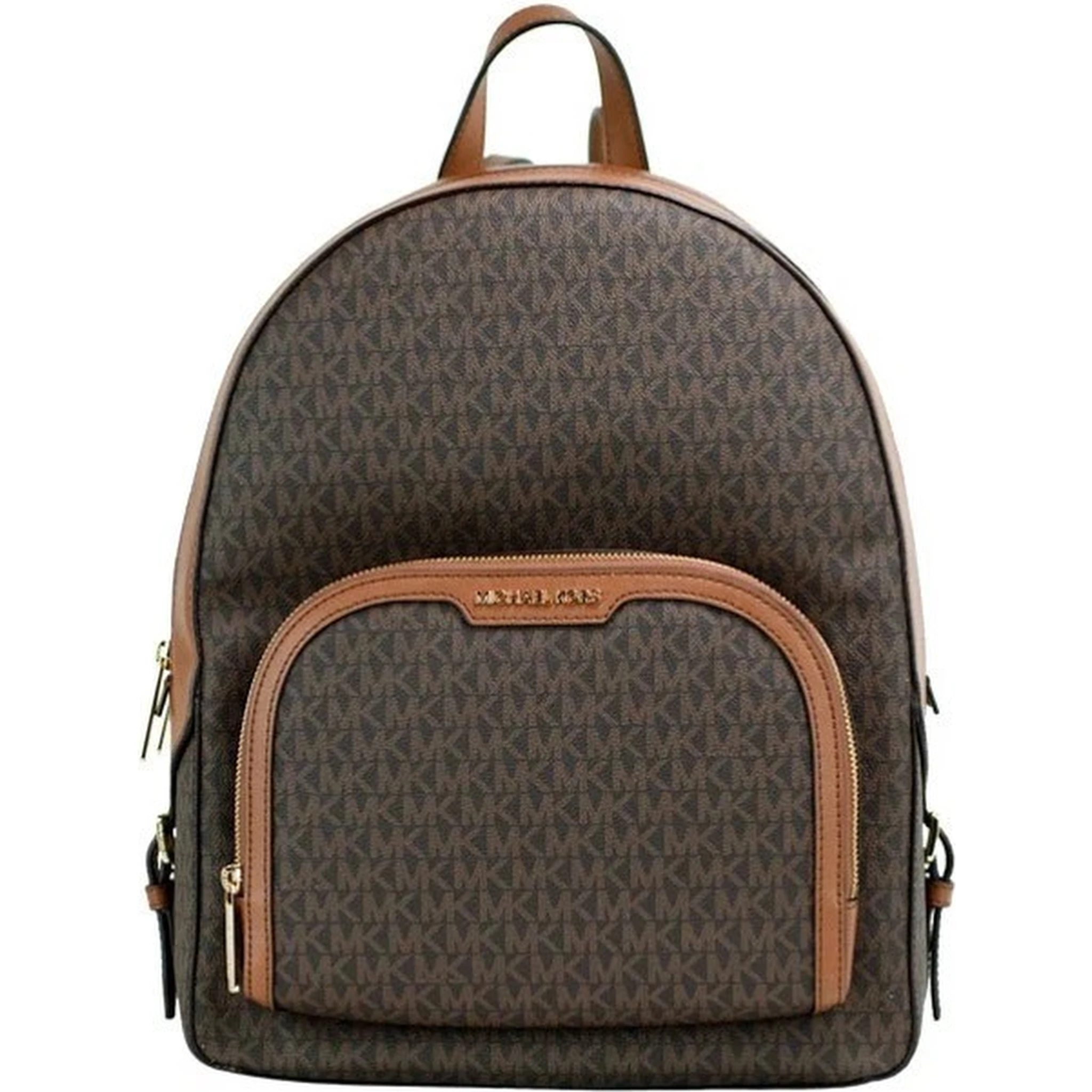 Michael Kors Jaycee Large Brown Signature PVC Shoulder Backpack Bookbag