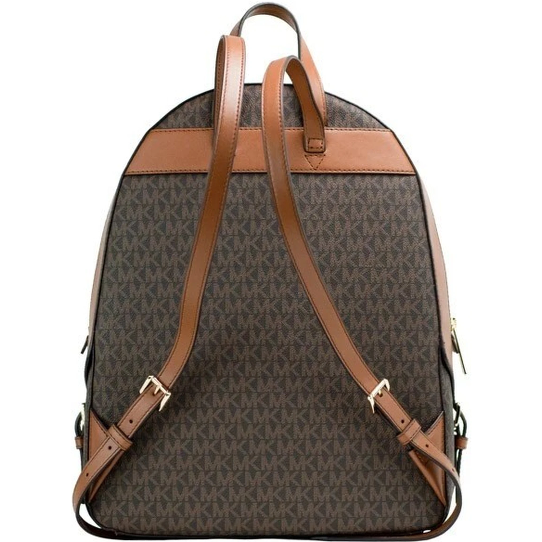 Michael Kors Jaycee Large Brown Signature PVC Shoulder Backpack Bookbag
