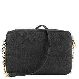 Michael Kors Women'S Top Zip Closure Saffiano Leather Crossbody Bag, Black