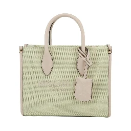 Michael Kors Mirella Small Powder Blush Canvas Shopper Crossbody Handbag Purse