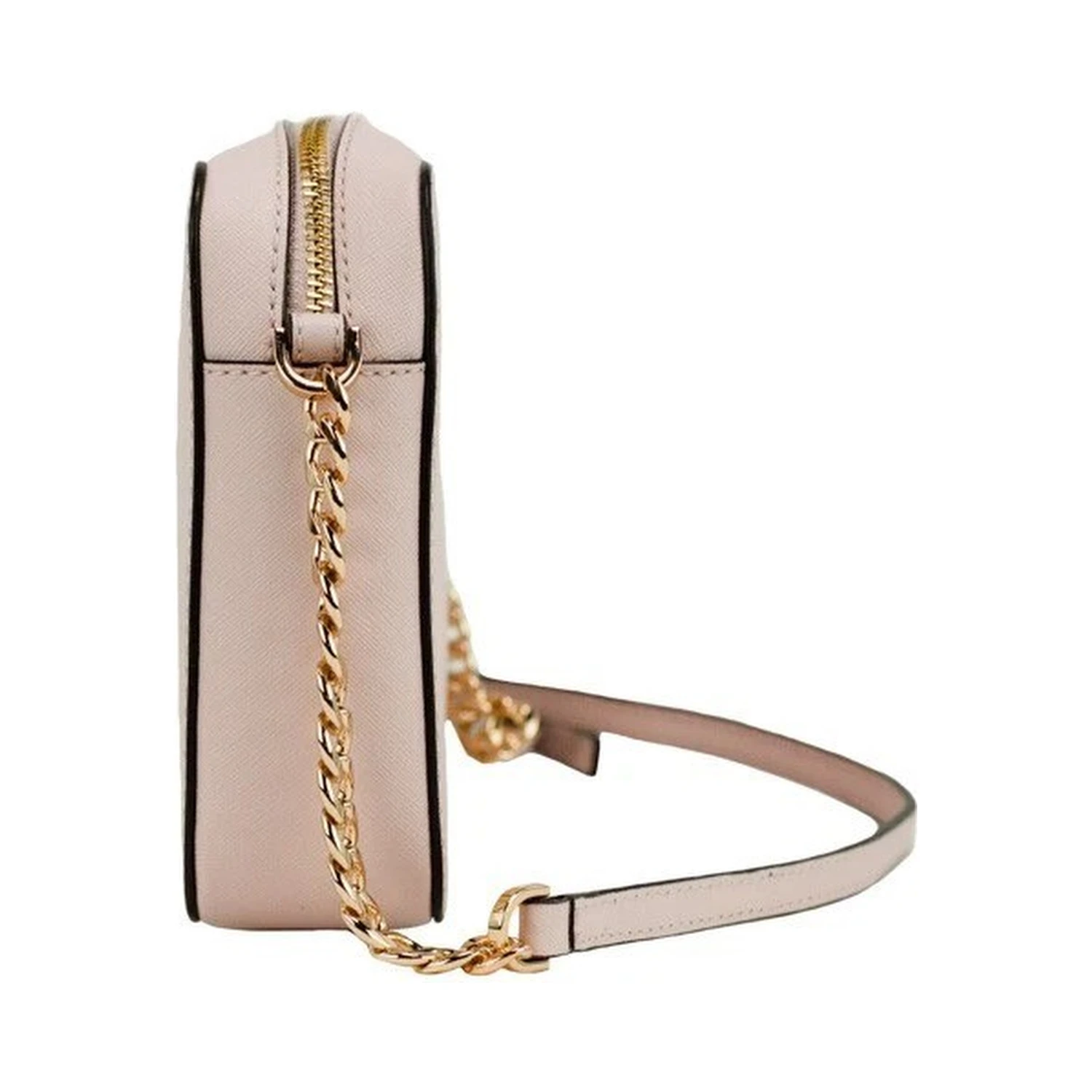 Michael Kors Adult Saffiano Leather East West Crossbody Handbag With 2 Slit Pockets, Blush