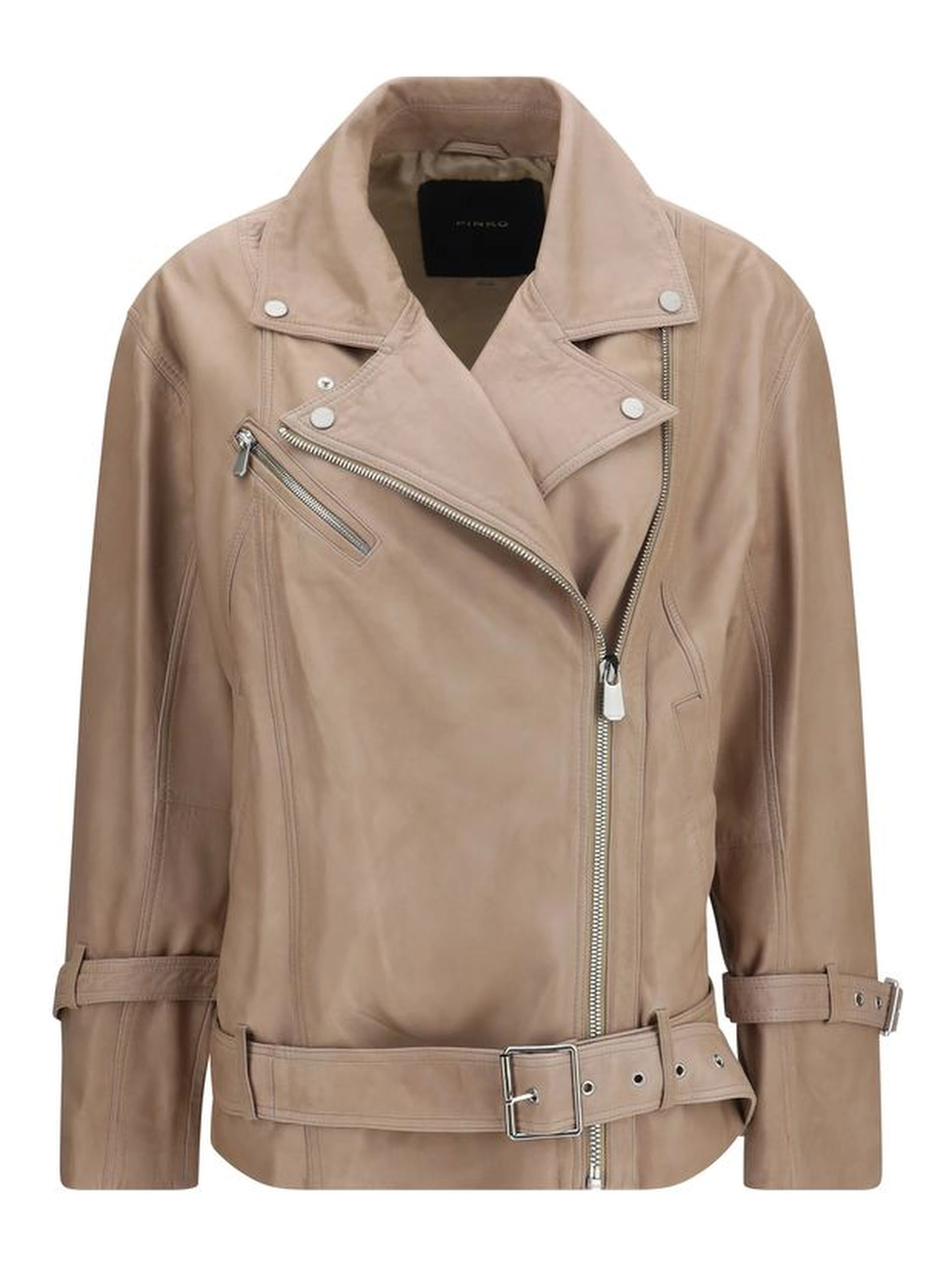 Beige Leather Jacket