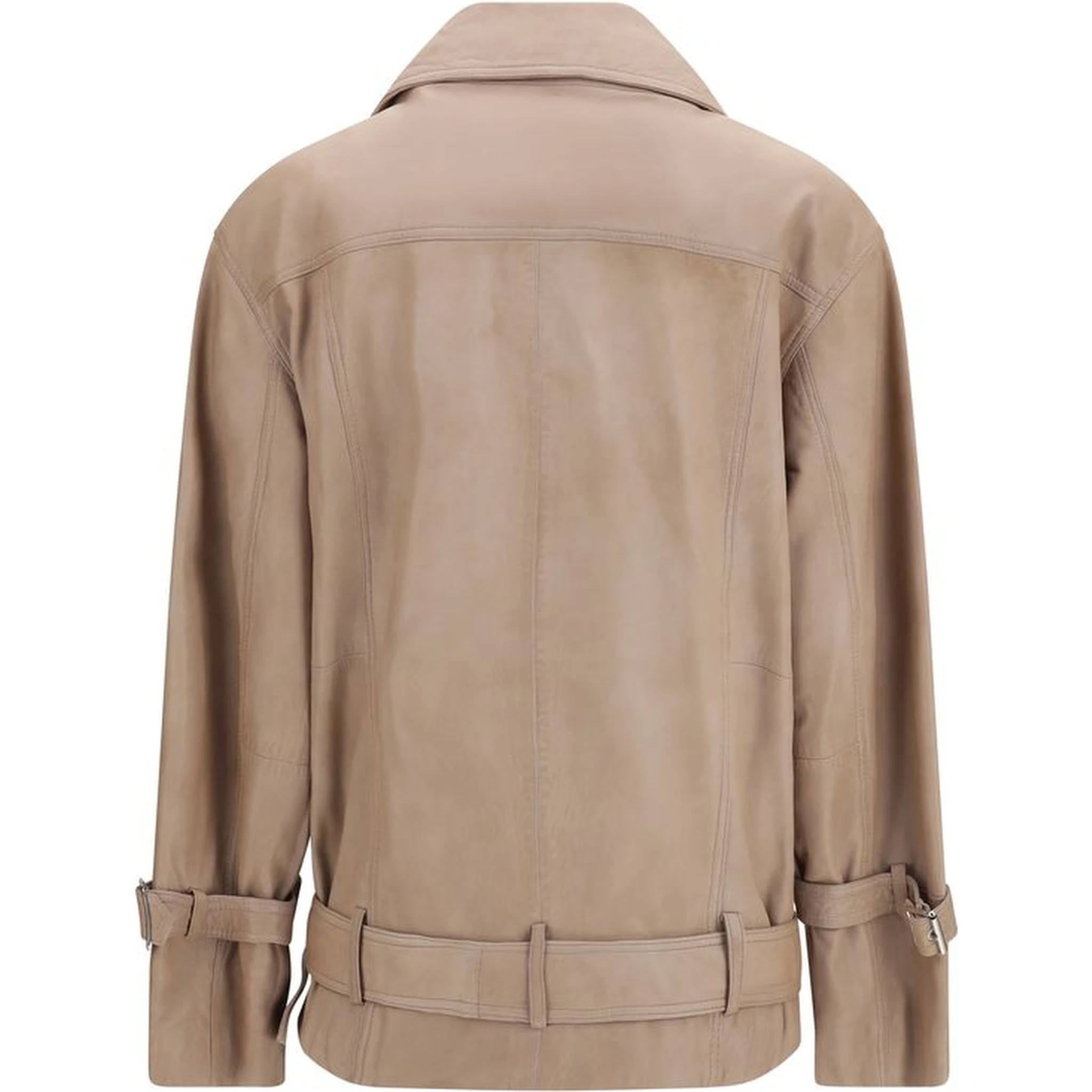 Beige Leather Jacket