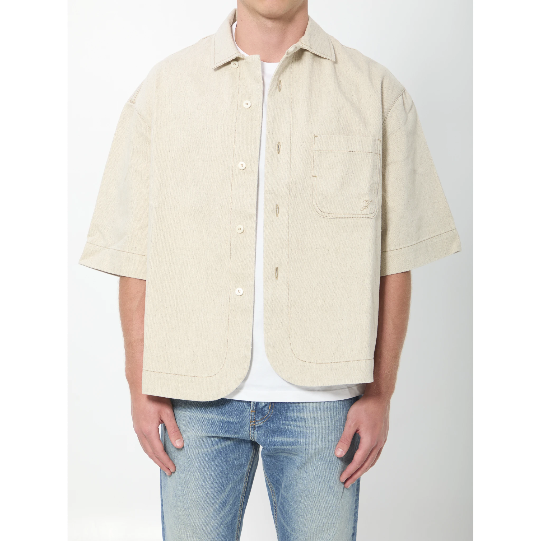 Boxy denim shirt