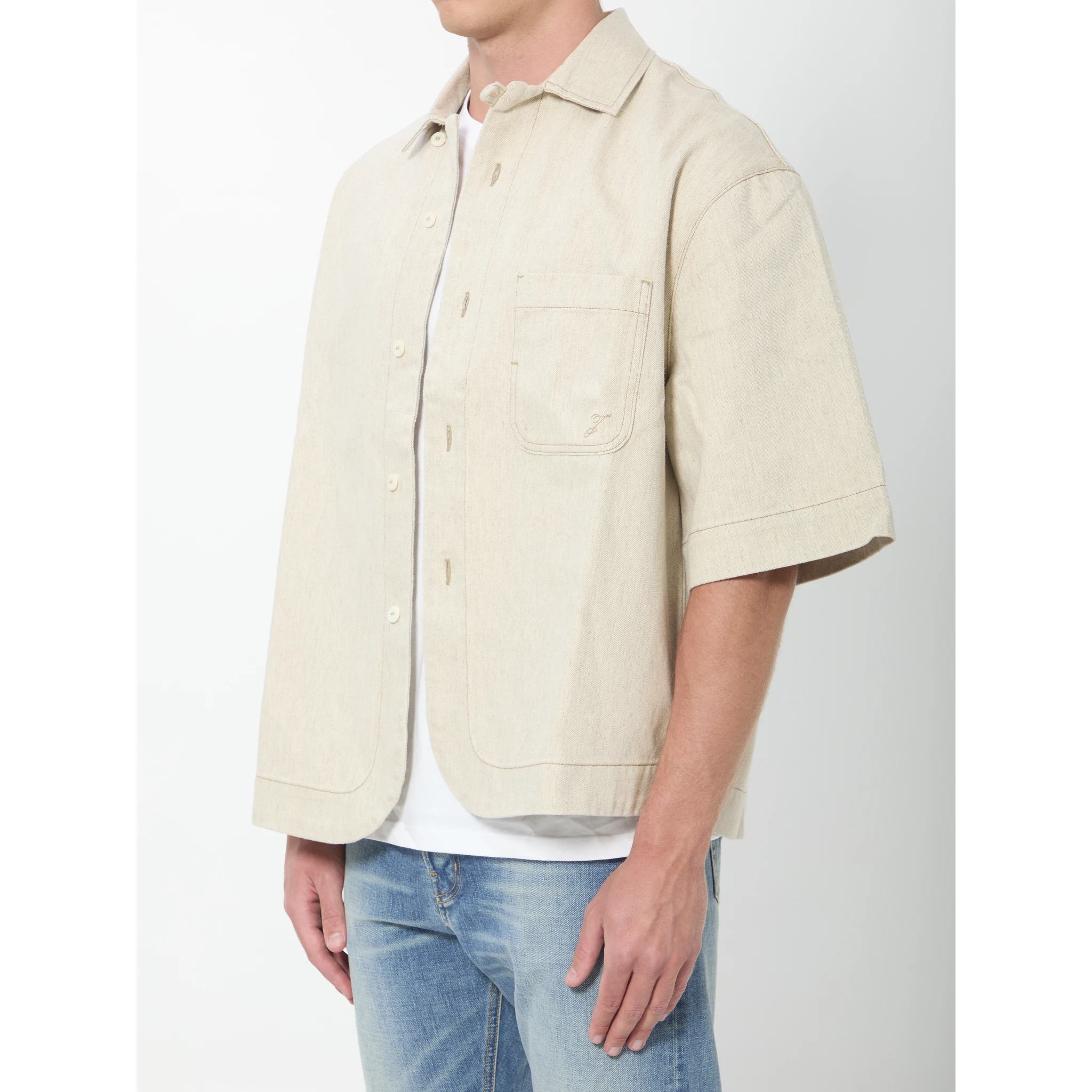 Boxy denim shirt