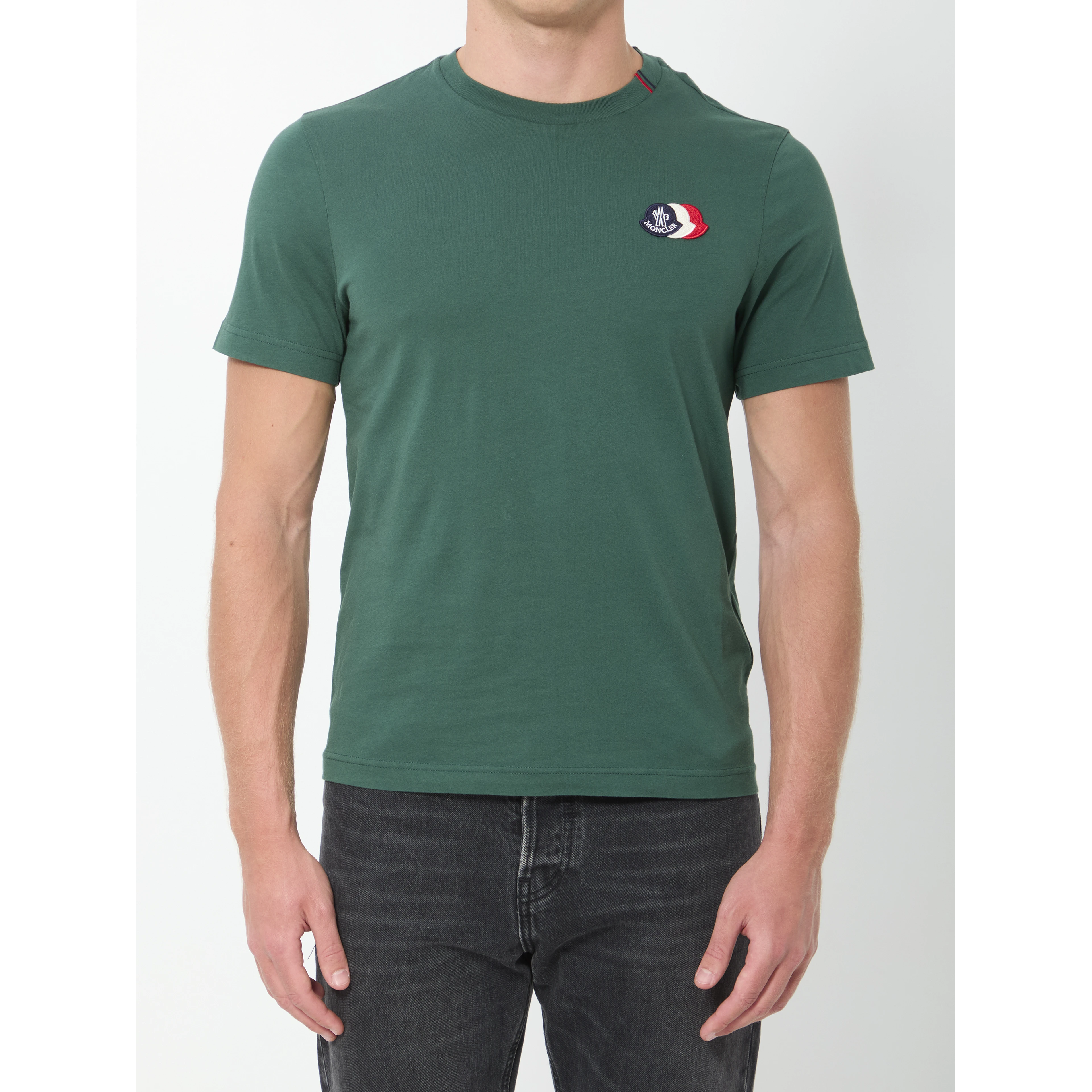 Cotton T-shirt with tricolor logo