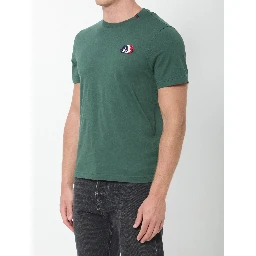 Cotton T-shirt with tricolor logo