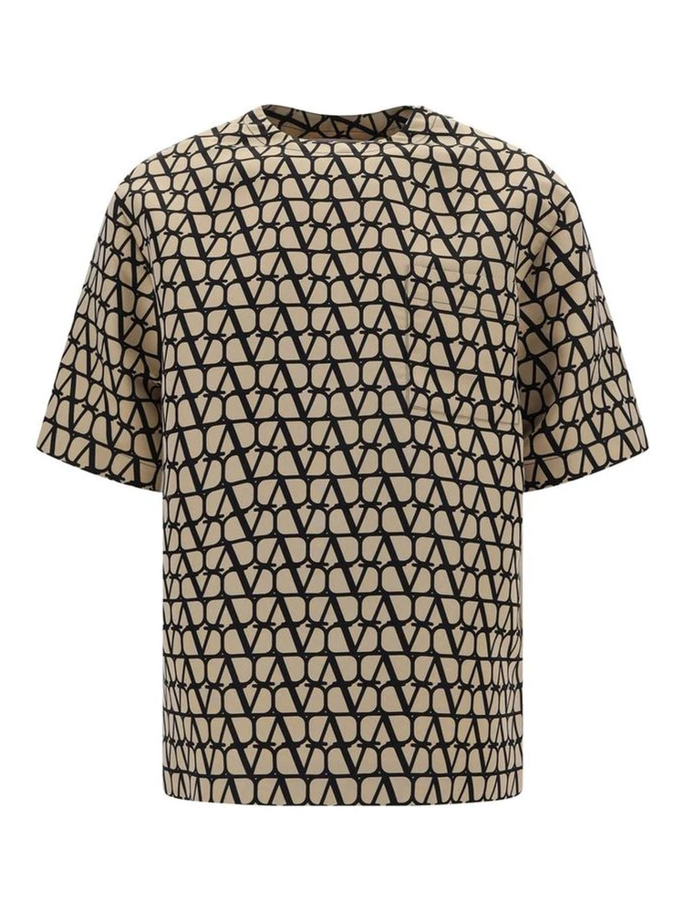 Brown Silk T-Shirt